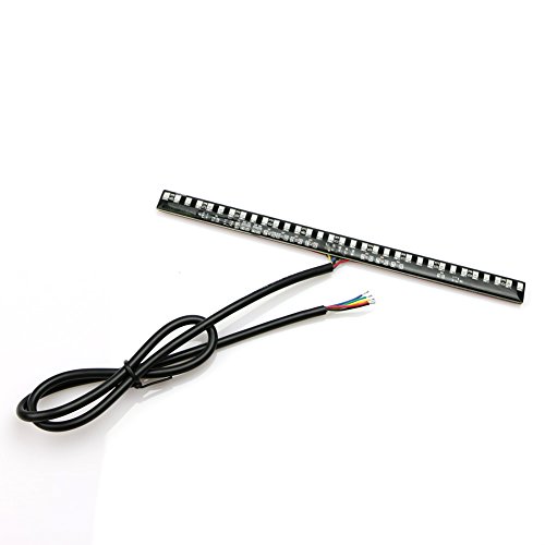 NNDA CO Car Motorcycle 33-LED 2835 SMD Tail Brake Stop Driving Strip Bar Light Red+Amber - Thumbnail 4