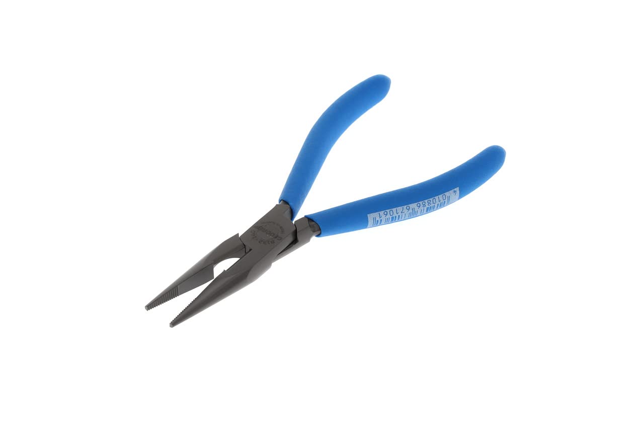 GEDORE Telephone Pliers, Long Nose, Toothed, Straight, Induction-Hardened, Non-Slip Handles, Length 140 mm, 8132-140 TL
