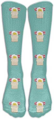 Unisex Kwaii Bacon Bed Boost Circulation Compression Long Socks Style Casual Wicking Stockings Good For Home &amp; Outdoor