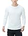 TSLA Men's Rashguard Swim Shirts, UPF 50+ Cool Running Workout Loose-Fit Long Sleeve, Sun Block White, X-Small