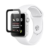Apple Watch Series 2 Screen Protector 42MM Tempered Glass, 3D Full Coverage Glass for Series 1/2/Apple Watch Nike+, VIFLYKOO Curved Edge Surface Scratch Proof HD Ultra Clear Glass for iWatch