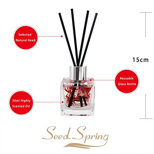 Reed Diffuser Rose Home Fragrance Oil Reed Diffuser Set with Diffuser