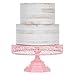 Amalfi Decor Cake Stand, Round Metal Pedestal Holder, Pink, 12 Inches