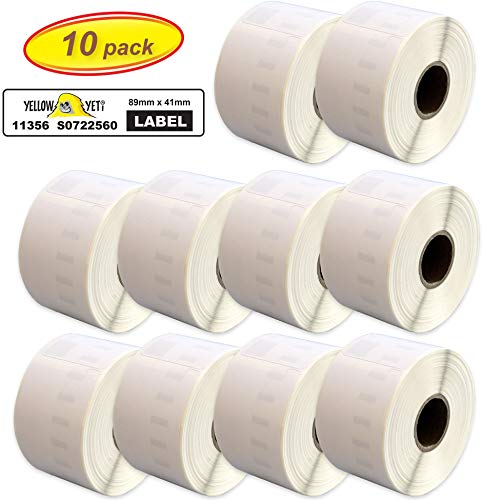 Buy Yellow Yeti 10 Rolls 11356 S0722560 41 x 89mm Name Badge ...