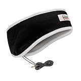 CozyPhones Sleep Headphones & Travel Bag , Lycra Cool Mesh Lining and Ultra Thin Speakers. Perfect for Sleeping, Sports, Air Travel, Meditation and Relaxation - WHITE