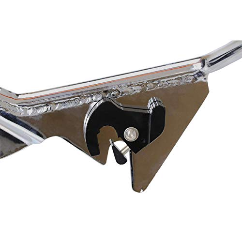 AUFER Detachable Backrest Sissy Bar Upright Passenger Backrest w/Pad For Touring Road King Street Glide FLHR FLHX FLHT FLTR 2009-2020 (Chrome)