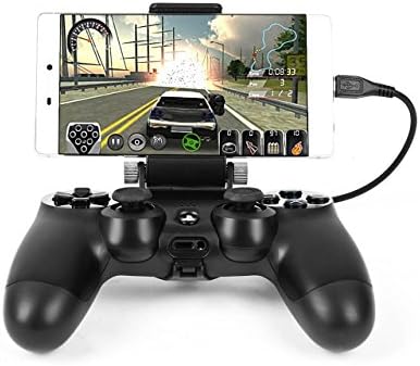 PS4 Controller Mount, Chaldean PS4 Smart Clip Phone Holder for PlayStation 4 Controller Game Control Mount Clamp, Black
