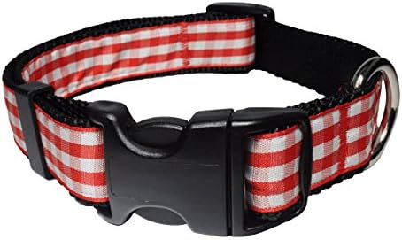 Paw Paws USA Picnic Basket Dog Collar, Small, Red