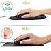 Office Mousepad with Gel Wrist Support - Ergonomic Gaming Desktop Mouse Pad Wrist Rest - Design Gamepad Mat Rubber Base for Laptop Comquter -Silicone Non-Slip Special-Textured Surface (04Blue)