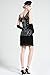 BABEYOND Women's Flapper Dresses 1920s V Neck Beaded Fringed Great Gatsby Dress Black