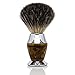 Maison Lambert 100% Black Badger Bristle, Horn imitation Handle Shaving Brush - Perfect gift for wet shavers for christmas, birthday or fathers day!