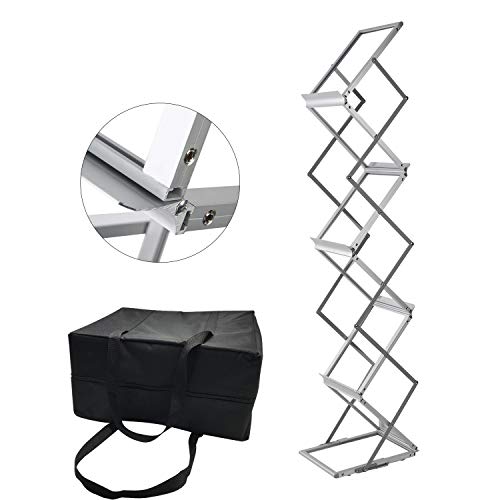 Polmart Aluminum Brochure Magazine Catalog Literature Display Rack, 6 Pockets - Thumbnail 6