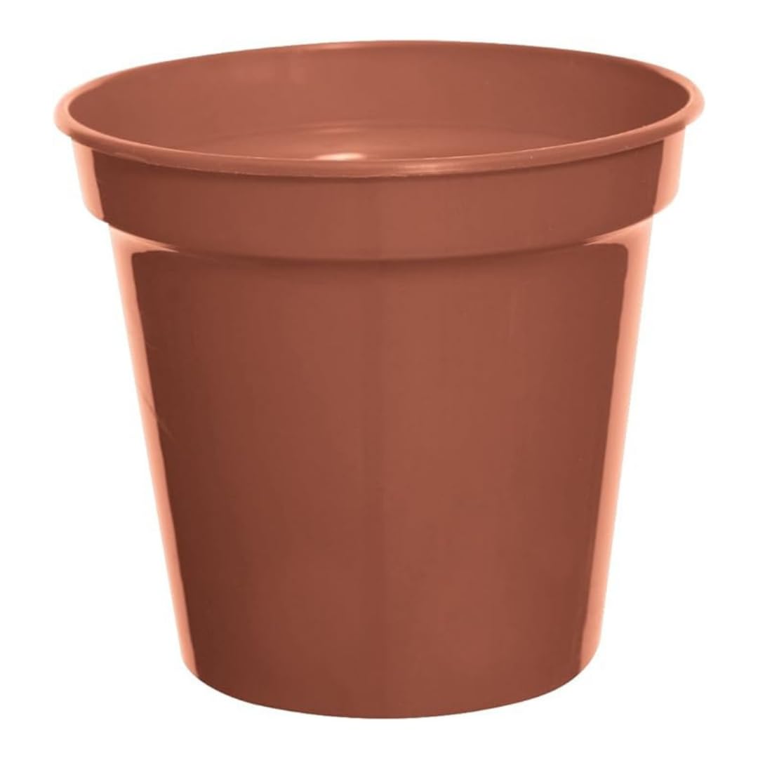 SOTL® 17.8cm Whitefurze Garden Pot Terracotta Strong Durable Indoor/Outdoor Plastic Garden Flower Plant Pot Cultivation Vegetable And Flowering Plants Gardening (7")