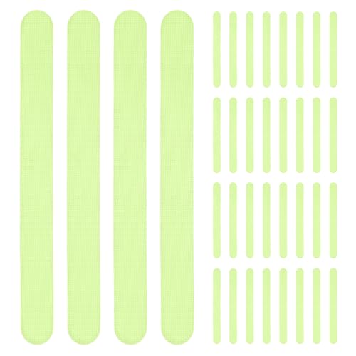LUOZZY 12pcs Glow in The Dark Bathroom Anti-Skid Strips 2x20cm Transparent Waterproof Safety Tape for Seniors Kids Non-Slip Shower Decals