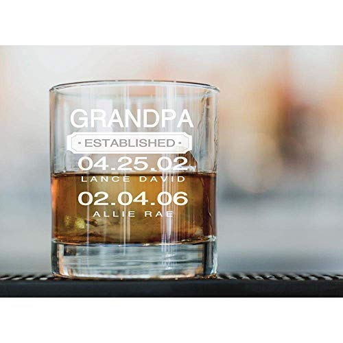 Dad Whiskey Glass Gift, Personalized Scotch Glass for Father’s Day