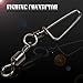Sougayilang Fishing Rolling Swivel with Coast Lock Snap Stainless Steel Black Nickel Fish Swivels Line Connector