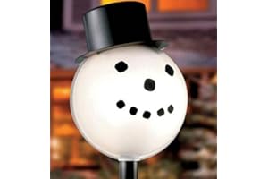 TISYOURSEASON Halloween & Christmas Lamppost/Lamp Cover Shade Outdoor Halloween and Christmas Decoration (Snowman Head Christmas Outdoor Light Lightpost/Lamppost Cover)