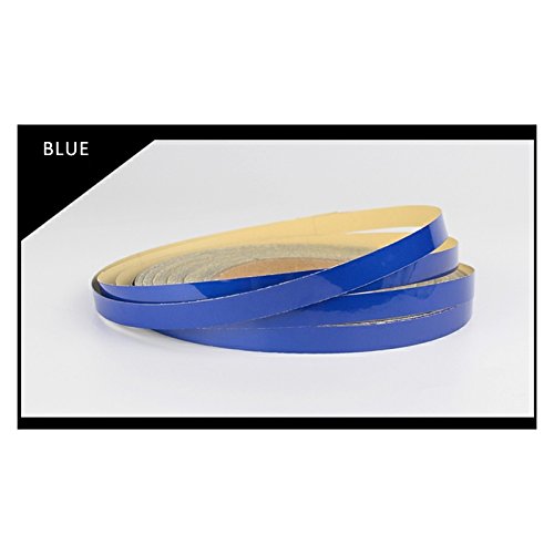 FOLCONROAD Reflective Striping Tape Wheel Rim Stripe for Car Body Motorcycle Wheel Hub Rim Warning Safety -Blue