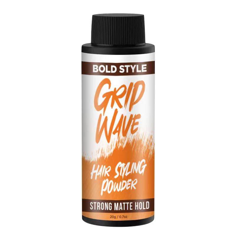 GripWave Hair Styling Powder - Volumizing Matte Look, Lasting Hold - Effortless Wash - 20g - Scentless