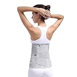 Lumbar Back Spinal Spine Waist Brace Support Belt Corset Stabilizer Cincher Tummy Trimmer Trainer Weight Loss Slimming Body Shaper Abdominal Binder Belly Postpartum Postnatal Band Wrap Strap Pad (L)