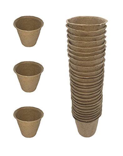 Pack of 30 Biodegradable Peat Pots Seed Planters, Seed Starting Pots