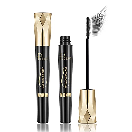 Mascara Black Volume and Length 4D Silk Fiber Lash Mascara Waterproof Mascara Voluminous Eyelashes,Dramatic Extension,Long Lasting Fiber Mascara Liquid Lash Extensions Mascara
