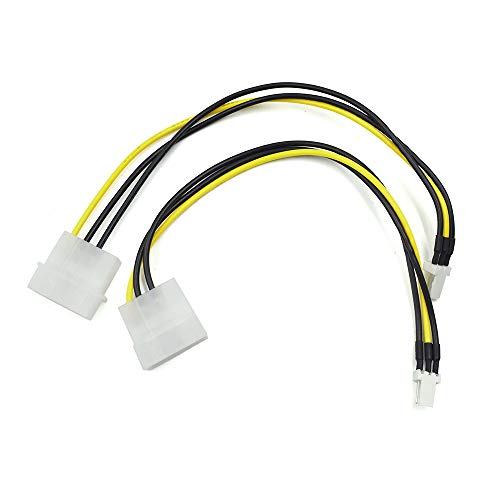 Cyful 3-Pin ATX Fan to 4-Pin Molex Connector Cable Fan Power Adapter Cable for Regular Molex IDE power connector-2pcs - Thumbnail 3