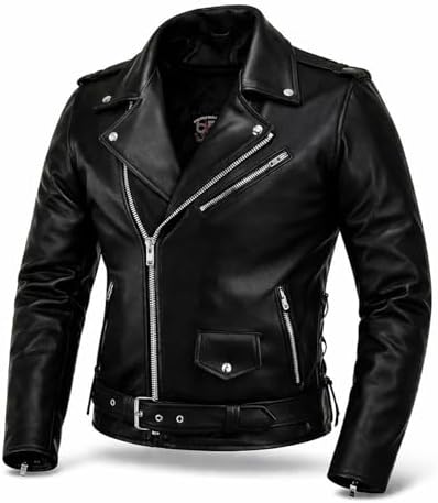 JACKETHUB The Black Biker Victoria Lane Jacket For Men's