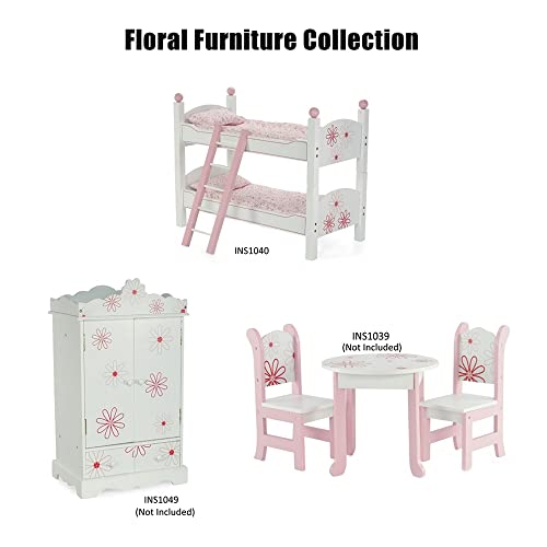 Emily Rose Doll Bunk Bed, 18 Inch Doll Furniture Mini Baby Doll