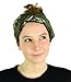 Mato & Hash Large Bandanas 27 x 27 | Versatile Biker Rags | Classic Paisley Bandana Pattern - Olive CA4200