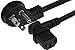 SF Cable 1ft Low Profile Angle NEMA 5-15P to C13 Right Angle Power Cord, 18AWG SJT Heavy-Duty, 10A, 125V