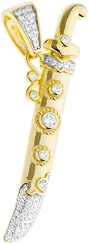 Premium Bling - 925 Sterling Silver Shamshir Saber Pendant