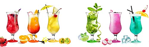 Sendez 6 Stück Cocktailgläser 480ml 9 Varianten Hurricane Longdrinkgläser Bargläser (Mix2) – Bild 7