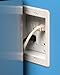 Arlington DVFR2W-1 Recessed Electrical Outlet Mounting Box with Paintable Wall Plate, 2-Gang, White