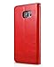 Crosspace Compatible with Galaxy S7 Edge Case [5.5 inch 2016 Release] Wallet Case PU Leather Cases Magnetic Folio Book Stand Flip Case Cover with Card Slots (Red)