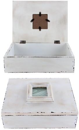 Long Island Living caja/madera/25 x 25 cm caja de cartón ...