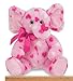 Bearington Manny Hugs Stuffed Animal Elephant Plush with Hearts and a Pink Bow, Kid Companion Plushie, Great Gift for Birthdays, Holidays and Other Special Occasions Like Valentines Day, 11 inches