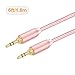 CableCreation Braided 3.5mm Audio Cable 6FT/1.8m, 3.5mm Male to Male Stereo Aux Cable Premium Metal for Smartphones, Laptops, Tablets, MP3 Player, Home/Car Stereos, Rose Gold