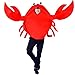 flatwhite Adult Unisex King Crab Costume,Red,One Size