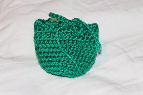 Kelly Green Crocheted 4x4 Inch Coin Bag