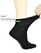 Yomandamor Women's Non-binding Flat Knit Ankle Casual/Diabetic Socks with Seamless Toe,5 Pairs L size