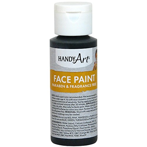 Handy ArtÂ® 558-055 Face Paint, Black, 2-Ounce