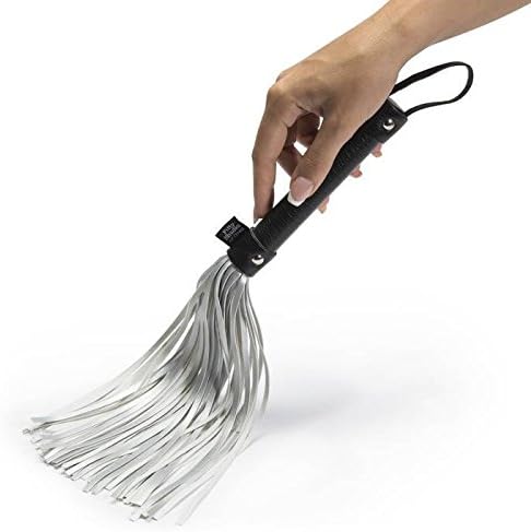 Fifty Shades of Grey Please Sir Metallic Faux Leather Flogger for Beginner's - Black/Silver, Black and Silver - Image 5