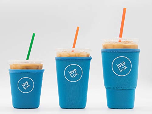 image for JAVA SOK Reusable Iced Coffee Sleeve - Cup Insulator Sleeve for Cold B