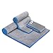 Aegend 3 Sizes Ultra-Soft Microfiber Gym Towels, Premium Gym Towels for Men Microfiber Sports Towels for Women - Super Absorbent Yoga, Fitness Workout Sweat Towel, Odor-Free/Grey