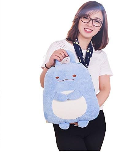 Aommos Best Soft Decorative Throw Pillow Blanket Set ,2 In 1 Plush Stuffed Animal Toys Quilt Patterns ,Travel Neck Pillow for Adult and Chlid (Blue)