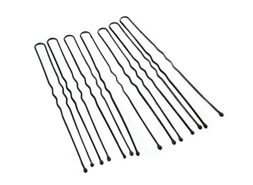 40PCS Lady Women Girls Black 2.75" Bobby Pins U Shape French Twist Hair Pins for Updo Hairstyles Buns Hair Extensions Wigs Classic Hair Accessory