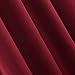 NICETOWN Blackout Valances for Small Window - Pair of Thermal Insulated Eyelet Top Plain Blackout Tier Curtains for Basement (29 Width x 18 Length + 1.2 inches Header, Burgundy)
