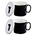 CorningWare Colours Pop-Ins 20-oz Soup Mug with Lid - 2 Pack (Black Licorice)