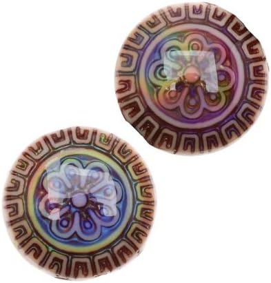 Mirage Color Changing Mood Beads - Sun Blossom Pattern 16mm Diameter (2)